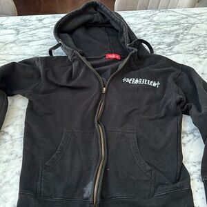 Versailles jacket with hoodie size small in black